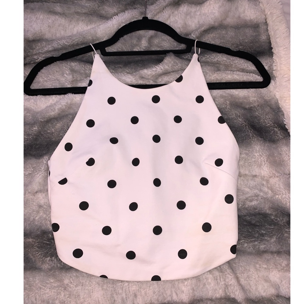 ZARA: Polka dot crop top